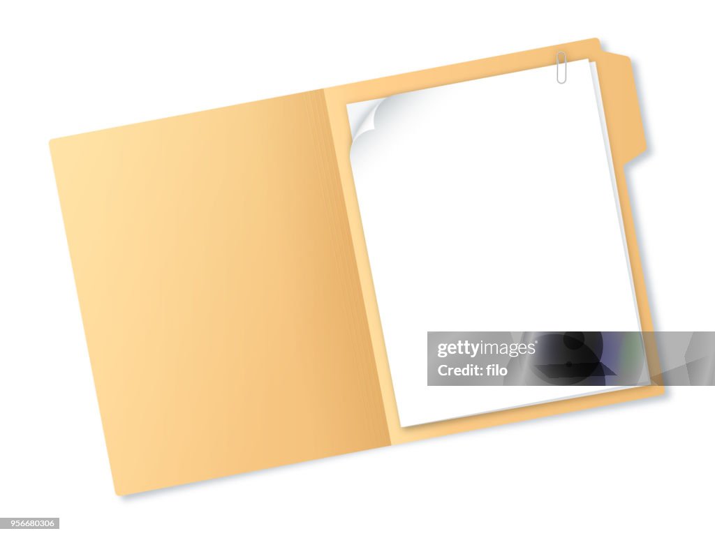 Manila Folder with Papers
