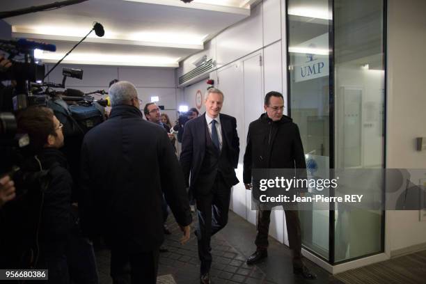 Bruno Lemaire a été reçu par Nicolas Sarkozy rue de Vaugirard Paris le 1 décembre 2014.