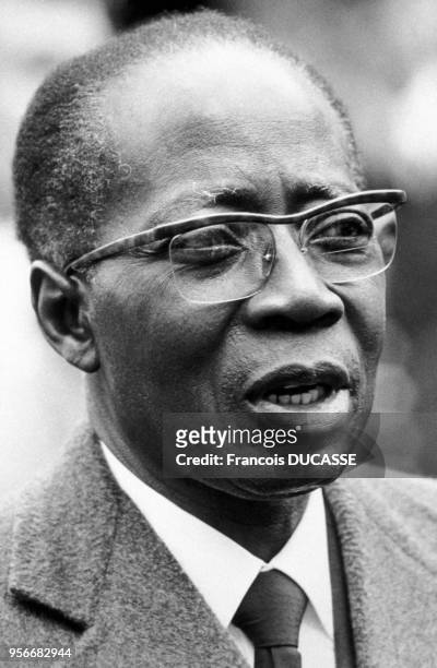 Portrait de Léopold Sédar Senghor, premier président de la république du Sénégal, en 1984.