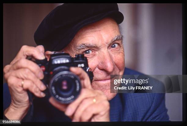 Portrait du photographe Robert Doisneau en 1992.