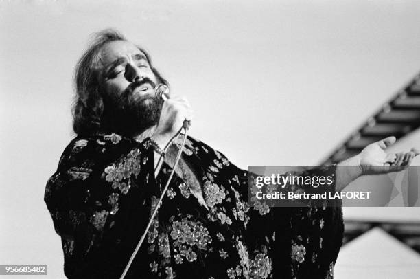 Demis Roussos en concert à Londres le 10 novembre 1978, Royaume-Uni.