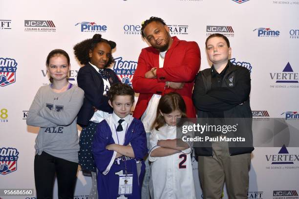 New England Patriots player Patrick Chung attends the 2018 Team Impact Game Day Gala at Seaport World Trade Center on May 9, 2018 in Boston,...