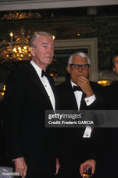 Portrait des acteurs américains James Stewart et Cary Grant, circa 1980.