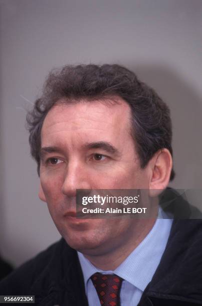 François Bayrou à Nantes le 7 mars 1998, France.