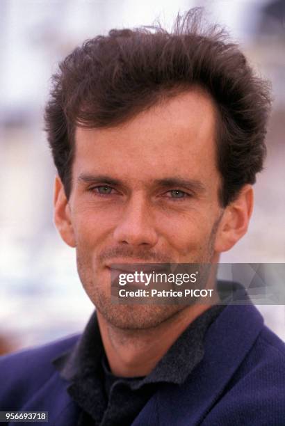 Portrait de l'acteur Christian Vadim en juin 1991 à Cabourg, France.