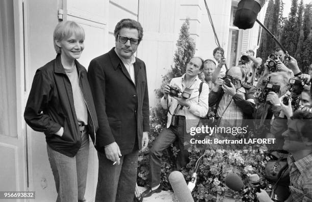 Marcello Mastroianni et Anna Prucnal lors du Festival de Cannes en mai 1980, Cannes, France.