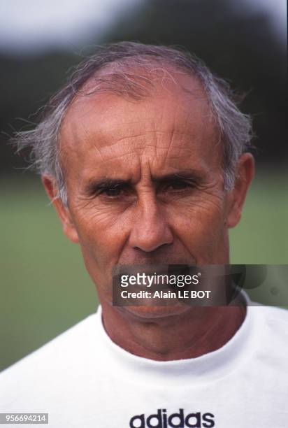 Jean-Claude Suaudeau, entraîneur de football, le 11 septembre 1996 à Nantes, France.