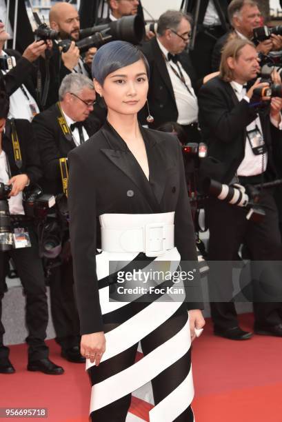 Li Yuchun attends the screening of 'Yomeddine' during the 71st annual Cannes Film Festival at Palais des Festivals on May 9, 2018 in Cannes, France.