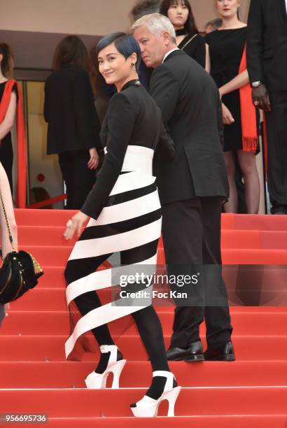 Li Yuchun attends the screening of 'Yomeddine' during the 71st annual Cannes Film Festival at Palais des Festivals on May 9, 2018 in Cannes, France.