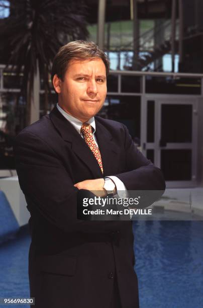 Christophe Aulnette, chef d'entreprise, le 5 septembre 1996 aux Ulis, France.