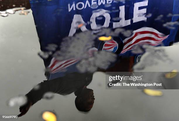 Democratic presidential nominee Sen. Barack Obama speaks during a rally Widener University in Chester, Pennsylvania, , on Tuesday, October 28, 2008.