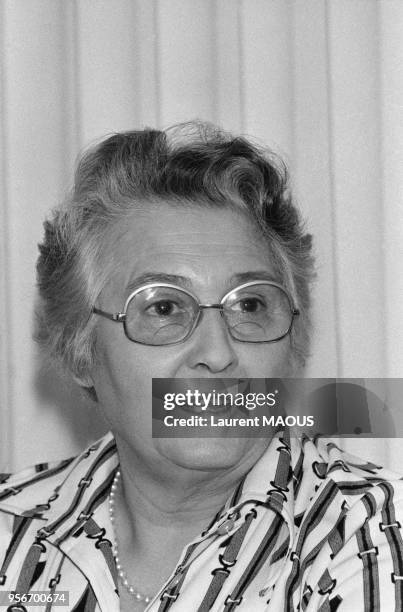 Françoise Dolto, pédiatre et psychanalyste, le 5 octobre 1977 à Paris, France.
