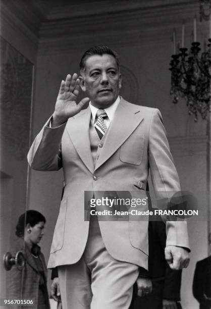 Portrait d'Omar Torrijos, dirigeant panaméen le 4 octobre 1977 à Paris, France.