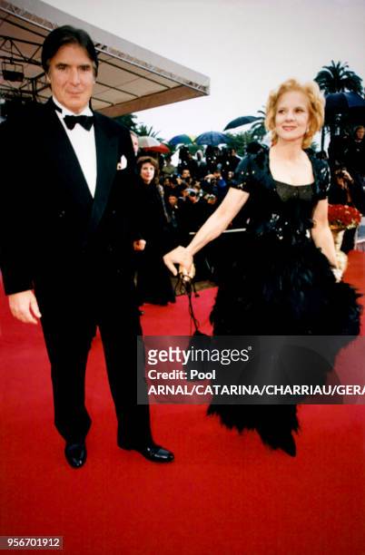 Sylvie Vartan et son époux Tony Scotti au Festival de Cannes en mai 1997, France.