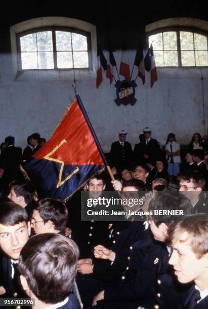 Lycéens du Prytanée national militaire de La Flèche dans les années 80, France.