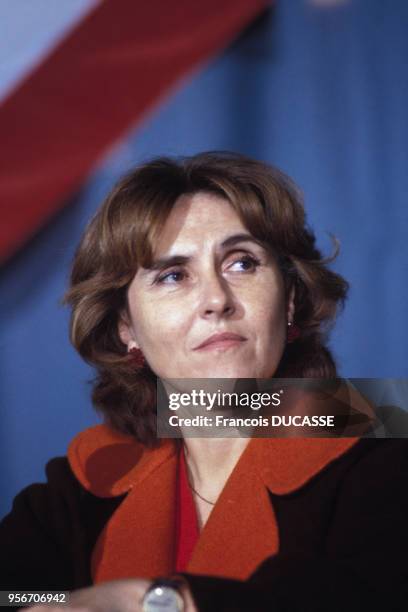 Portrait de la femme politique française Edith Cresson, en janvier 1982.