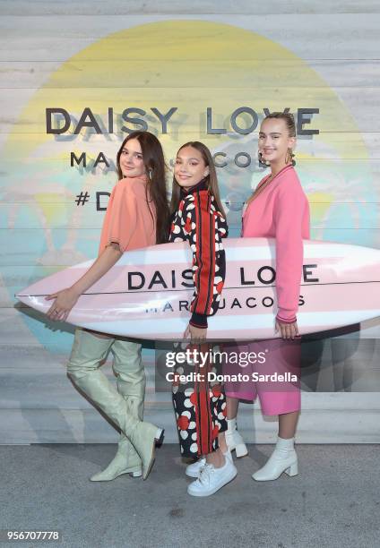 Charlotte Lawrence, Maddie Ziegler and Suede Brooks attend the Marc Jacobs Fragrances Celebrates the Launch of DAISY LOVE on May 9, 2018 in Los...