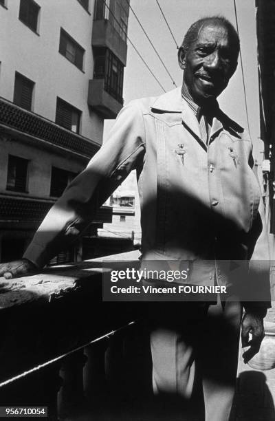 Evelio Landa, musicien cubain, à Cuba.