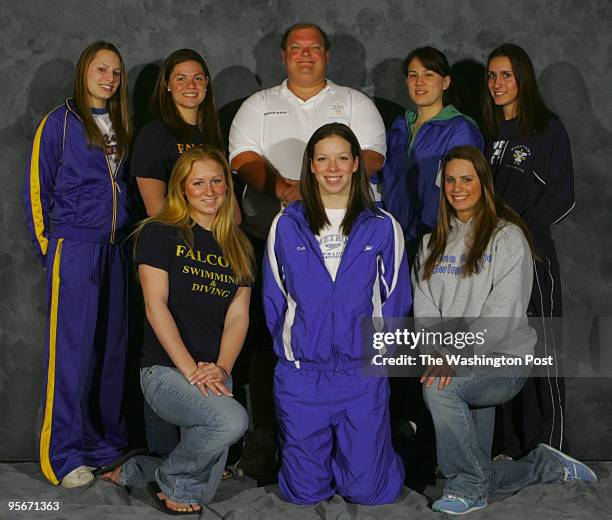 Girls swimmer All-Met athletes at the Verizon Center on Monday, March 27, 2006. GIRLS' SWIMMING-Front Row : -Colleen Haase , Kate Ziegler , Suzanne...
