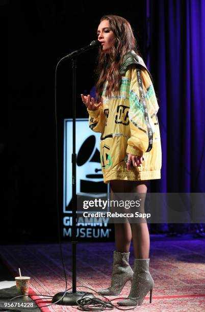 Bea Miller performs at The Drop: Bea Miller at The GRAMMY Museum on May 9, 2018 in Los Angeles, California.