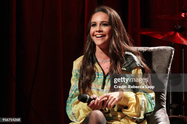 Bea Miller speaks onstage at The Drop: Bea Miller at The GRAMMY Museum on May 9, 2018 in Los Angeles, California.