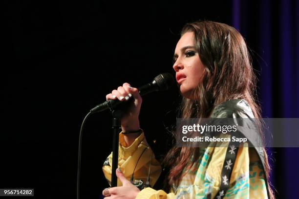 Bea Miller performs at The Drop: Bea Miller at The GRAMMY Museum on May 9, 2018 in Los Angeles, California.