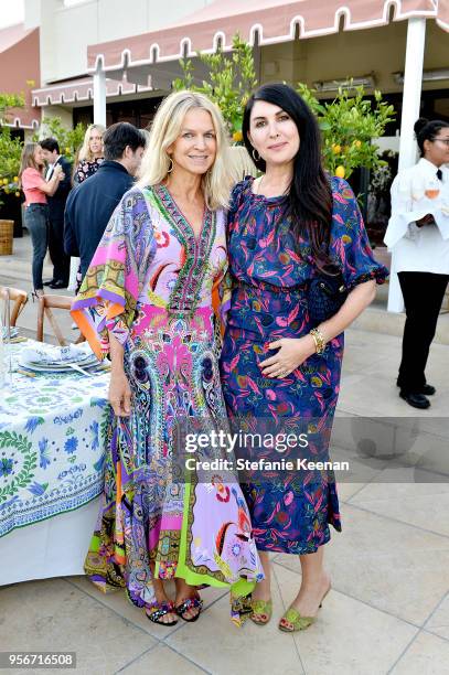 Crystal Lourd and Estee Stanley attend Aerin Lauder, Crystal Lourd and Jennifer Meyer Host a Dinner in Celebration of the AERIN SS18 Collection by...