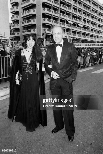 François Chalais et sa femme Mei-Chen Chalais lors du Festival de Cannes le 10 mai 1979, France.