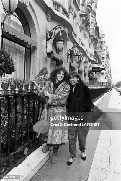 Actrice française Clio Goldsmith à Paris le 8 décembre 1980, France.