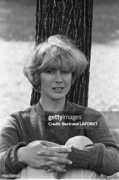 Actrice américaine Mimsy Farmer à Paris en octobre 1982, France.