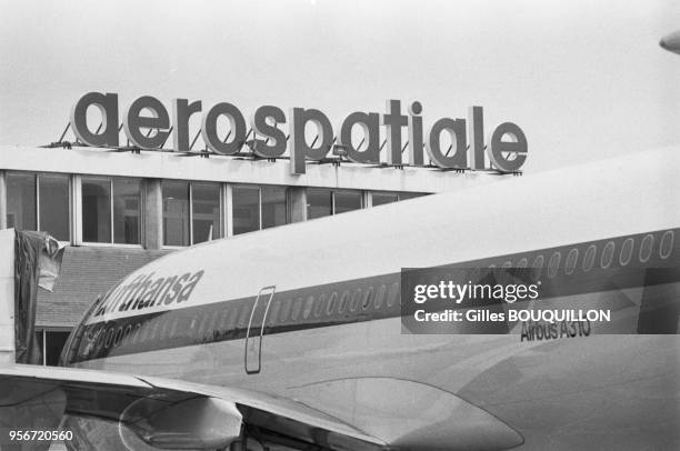 Livraison du 1er Airbus A-310 à la compagnie allemande Lufthansa à Toulouse le 3 avril 1982, France.