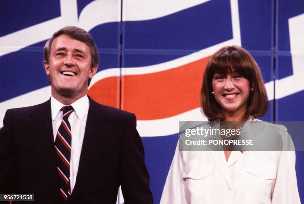 Brian Mulroney, accompagné de son épouse Mila, élu Premier ministre en septembre 1984 à Montréal, Canada.