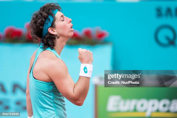 Spanish Carla Suarez during Mutua Madrid Open 2018 at Caja Magica in Madrid, Spain. May 09, 2018.