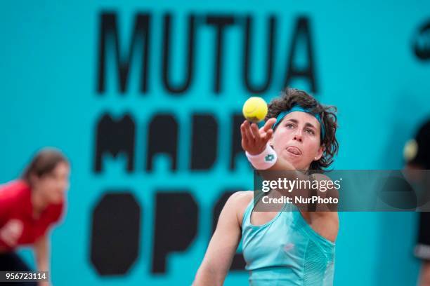 Spanish Carla Suarez during Mutua Madrid Open 2018 at Caja Magica in Madrid, Spain. May 09, 2018.