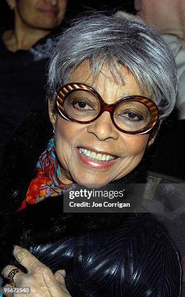 American actress Ruby Dee attends a screening of "Soundtrack For A Revolution" at Tribeca Cinemas on January 9, 2010 in New York City.