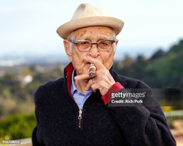 Writer and producer Norman Lear visits The IMDb Shows Lounging With Legends on April 2, 2018 in Los Angeles, California. This episode of 'The IMDb...