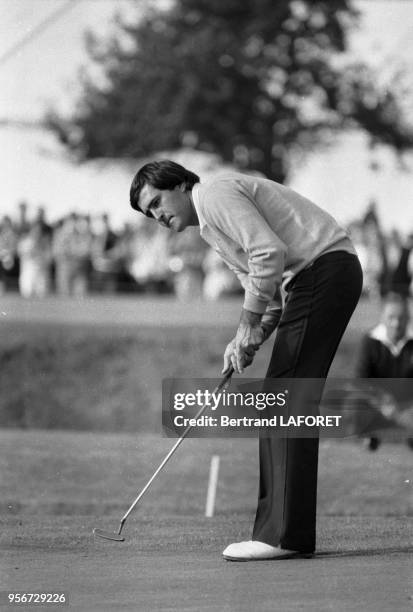 Severiano Ballesteros lors du Trophée Lancôme à Saint-Nom-la-Bretèche le 2 octobre 1983, France.