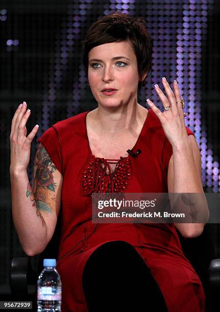 Creator/writer/executive producer Diablo Cody speaks onstage at the Showtime "United States of Tara" Q&A portion of the 2010 Winter TCA Tour day 1 at...