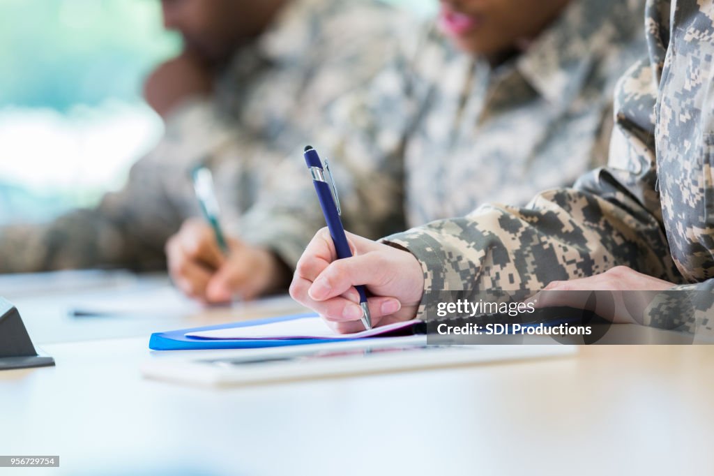 Unrecognizable veterans take a college course