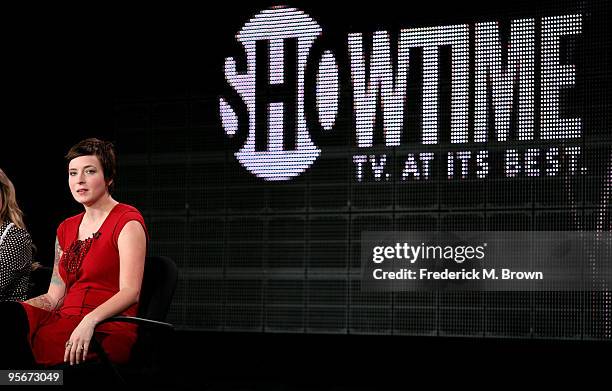 Creator/writer/executive producer Diablo Cody speaks onstage at the Showtime "United States of Tara" Q&A portion of the 2010 Winter TCA Tour day 1 at...