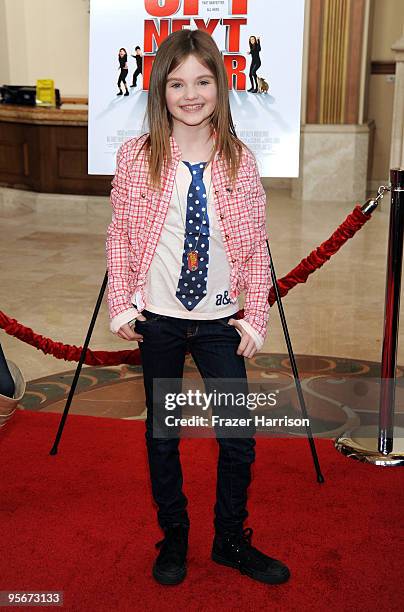 Actress Morgan Lilly arrives at the premiere of Lionsgate & Relativity Media's "The Spy Next Door" held at the Grove on January 9, 2010 in Los...