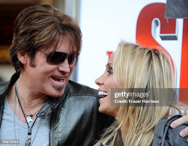 Singer Billy Ray Cyrus and Tish Cyrus arrives at the premiere of Lionsgate & Relativity Media's "The Spy Next Door" held at the Grove on January 9,...