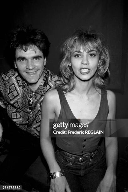 Muriel Moreno et de Daniel Chenevez du groupe Niagara à l'Olympia le 11 mars 1987, France.