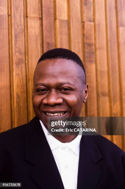 Papa Wemba, chanteur et acteur congolais, en avril 1989 à Bourges, France.