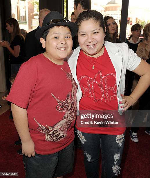 Actors Rico Rodriguez and Raini Rodriguez arrive at the premiere of Lionsgate and Relativity Media's "The Spy Next Door" at The Grove on January 9,...