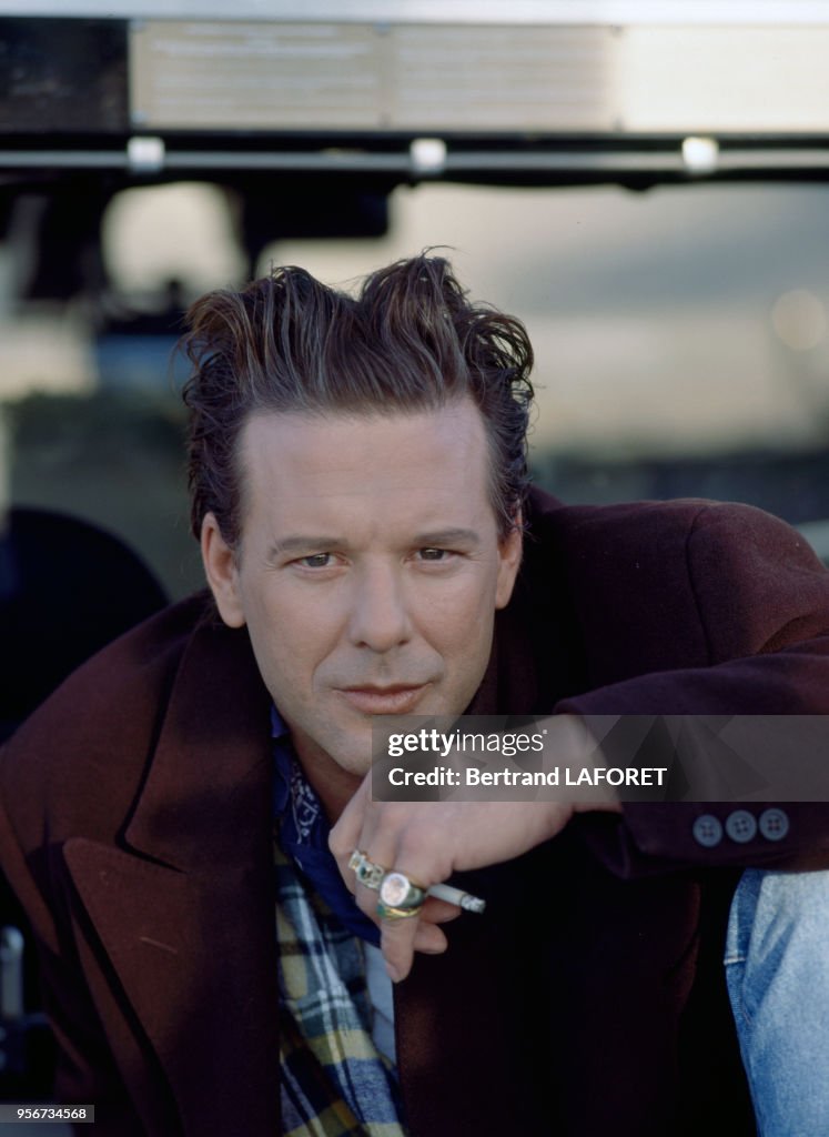 Mickey Rourke Heartthrob Mickey Rourke lors du tournage du film 'Angel Heart' réalisé par Alan ...
