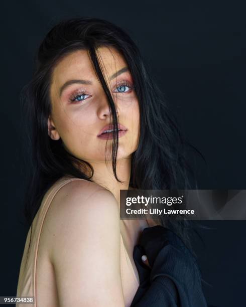 Laci Kay wearing Moonstar Beauty make-up and styled in VDG Fashion at The Artists Project Giveback Day on May 9, 2018 in Los Angeles, California.