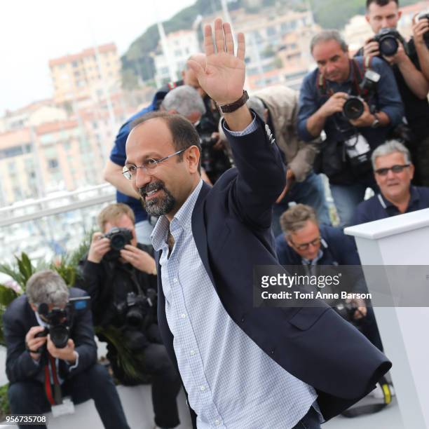 Asghar Farhadi attends the photocall for "Everybody Knows " during the 71st annual Cannes Film Festival at Palais des Festivals on May 9, 2018 in...