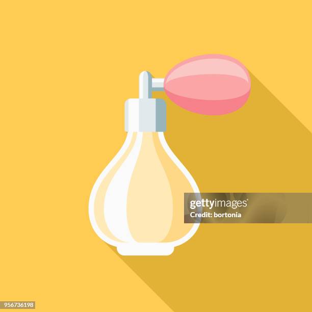 ilustrações de stock, clip art, desenhos animados e ícones de perfume flat design beauty icon with side shadow - borrifador de perfume