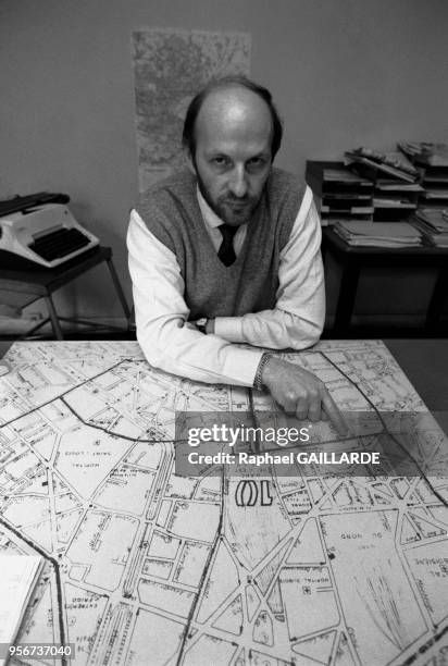 Le commissaire Francis Jacob, a arrêté Thierry Paulin, le tueur de 15 vieilles dames, Paris le 3 décembre 1987, France.